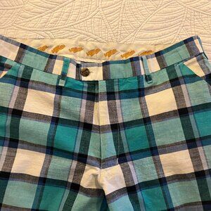 LOUDMOUTH GOLF PANTS SZ 36 x 33. ALL COTTON PLAID PERFORMANCE